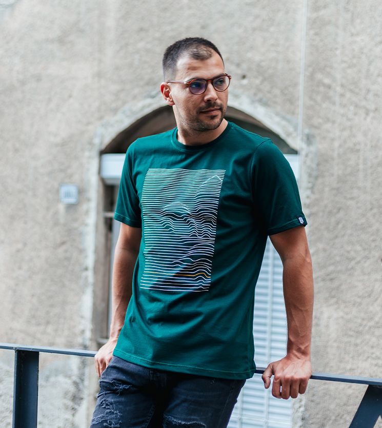 Muška majica WAVES ZELENA