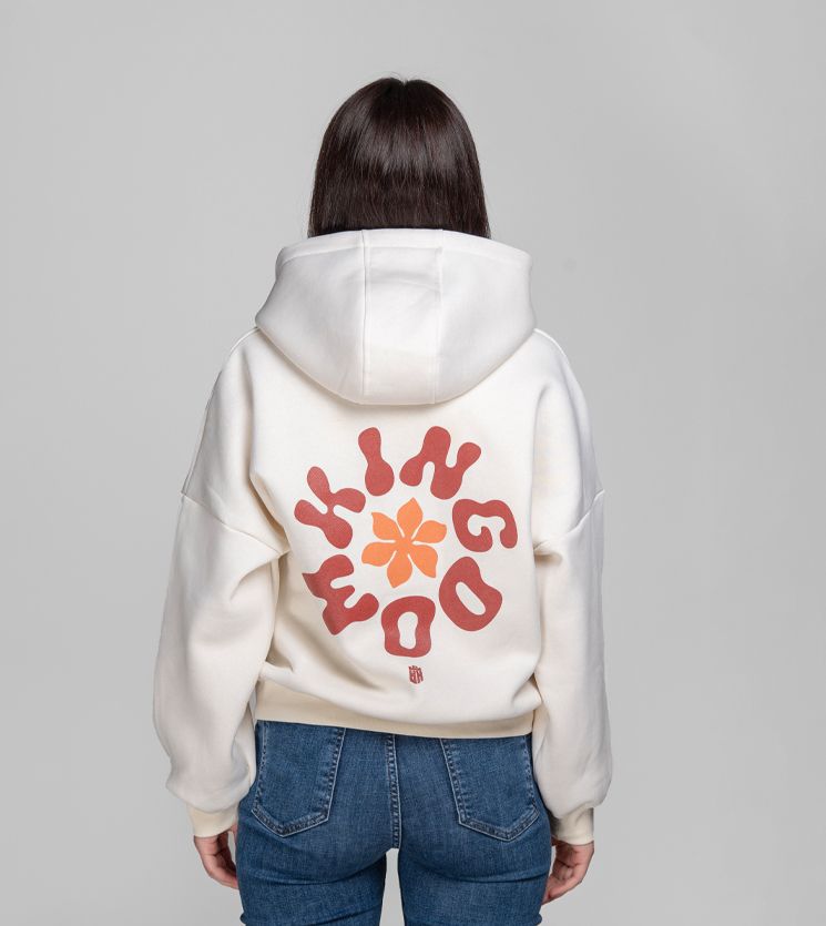 Ženska dukserica FLOWER OffWhite