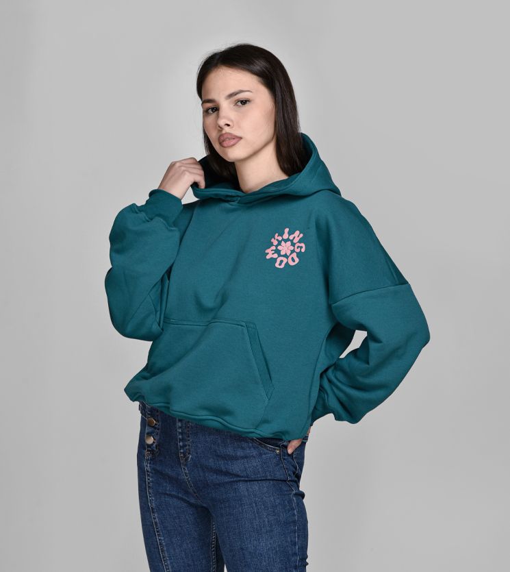 Ženska dukserica FLOWER grn