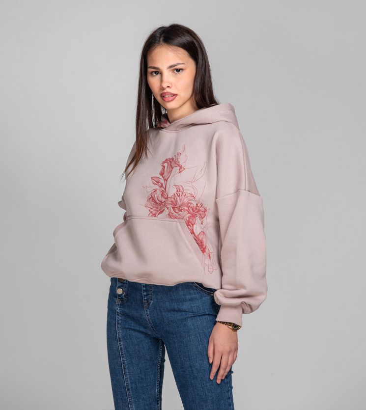 Ženska dukserica SCRIBBLE pnk